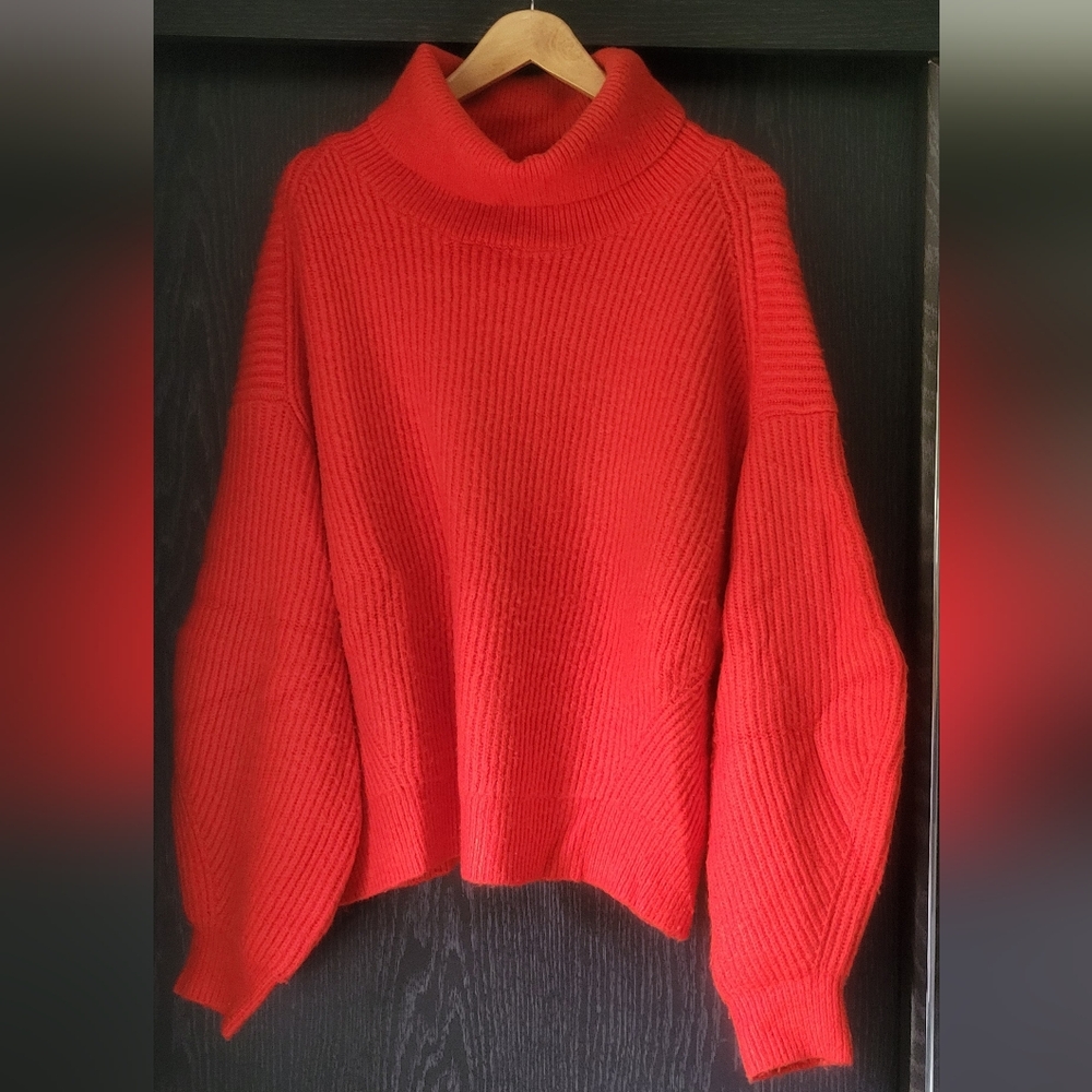 Women's Orange/RedTurtleneck Sweater